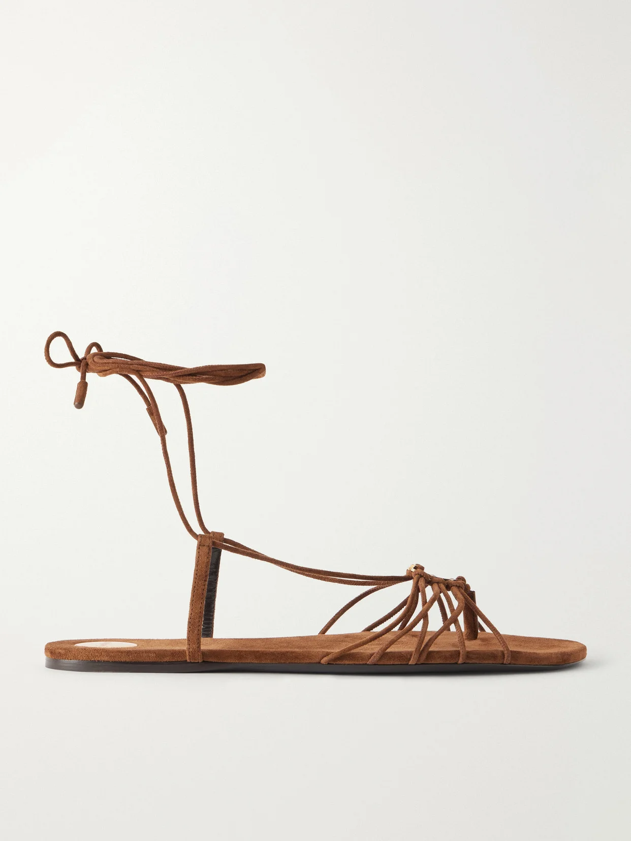 Babylone Logo-embellished Lace-up Suede Sandals - 1