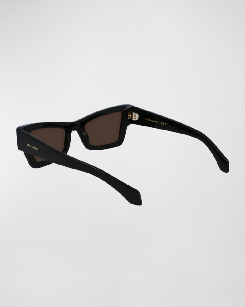 FERRAGAMO Rivets Acetate Cat-Eye Sunglasses outlook