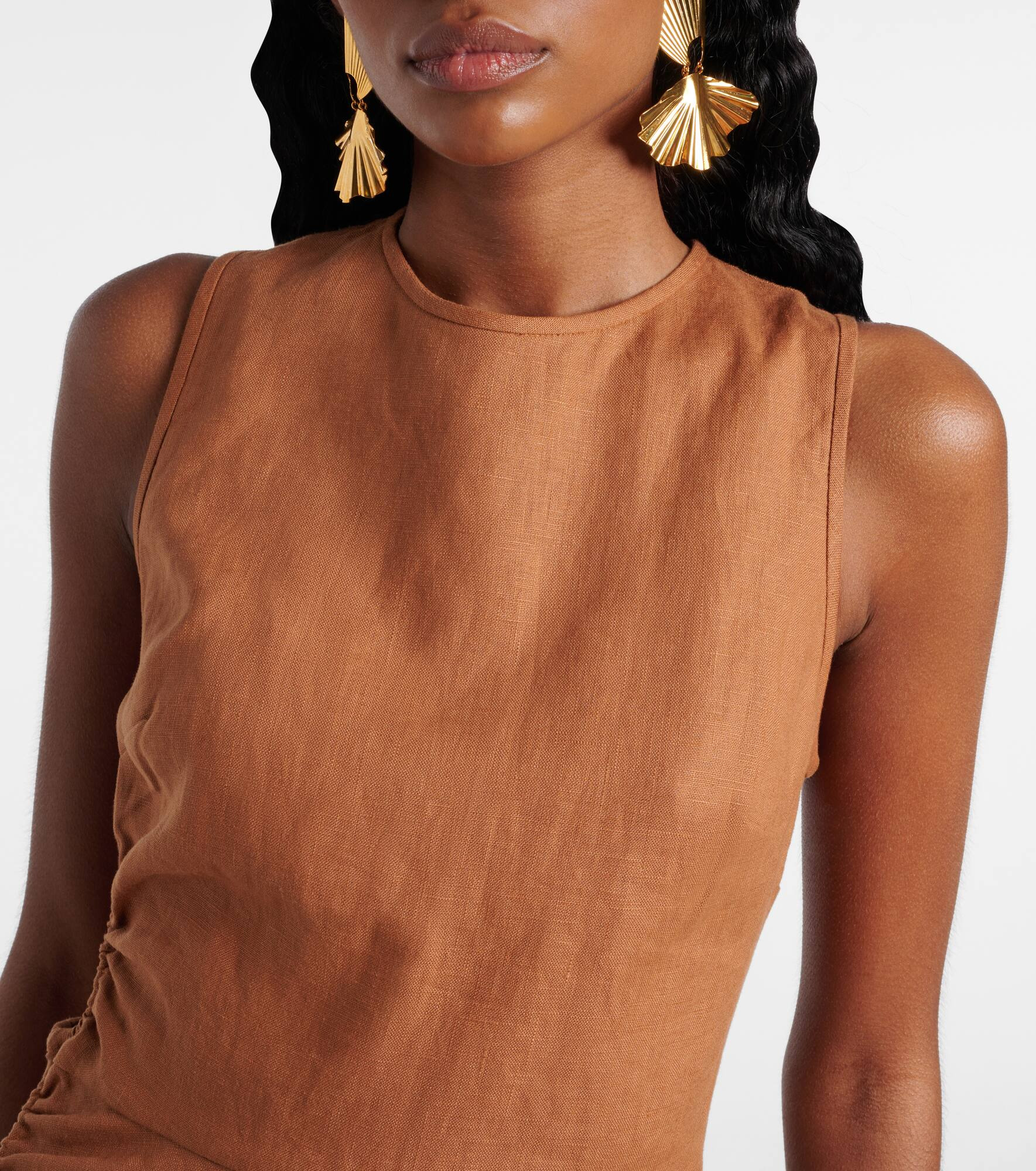D'Orsay linen minidress - 4