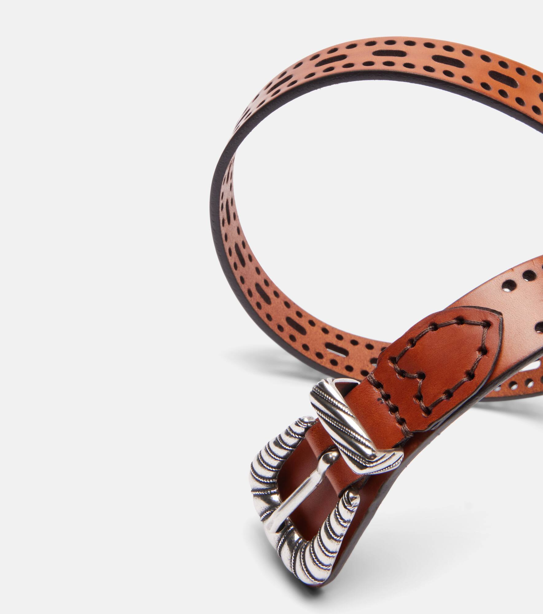 Western leather belt - 3