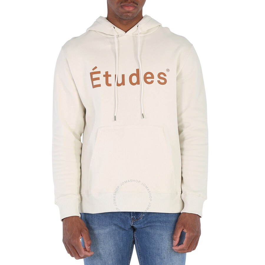 Etudes Men's Chalk Logo-Print Organic-Cotton Hoodie - 3
