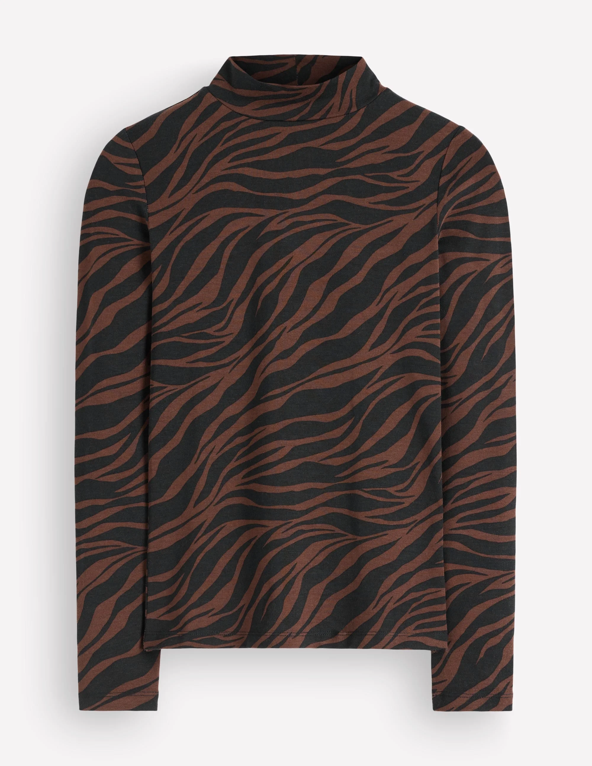 High Neck Long Sleeve-Potting Soil, Zebra Swirl - 1