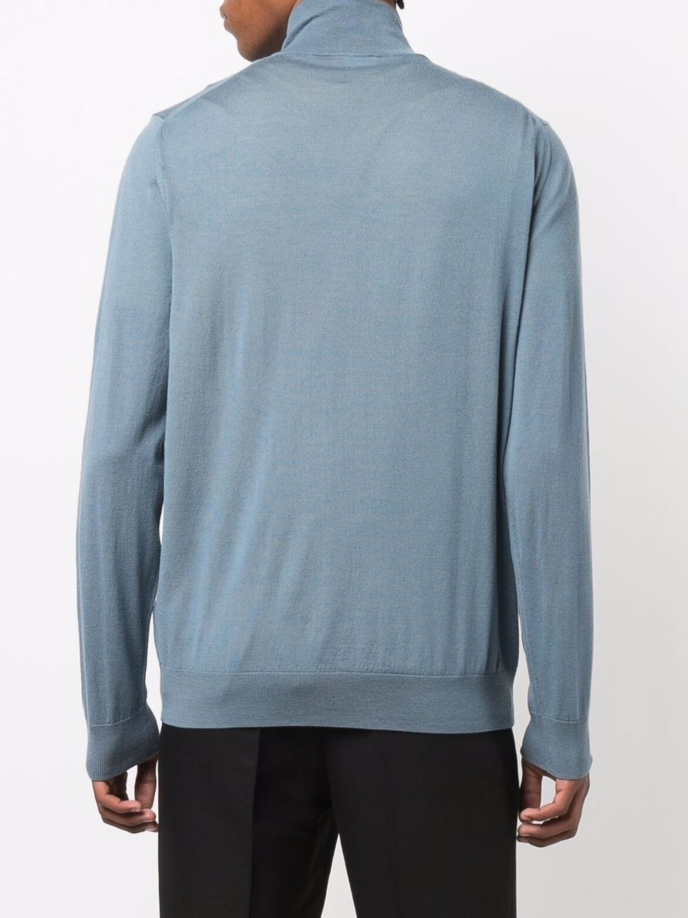 high-neck zipped merino jumper - 4