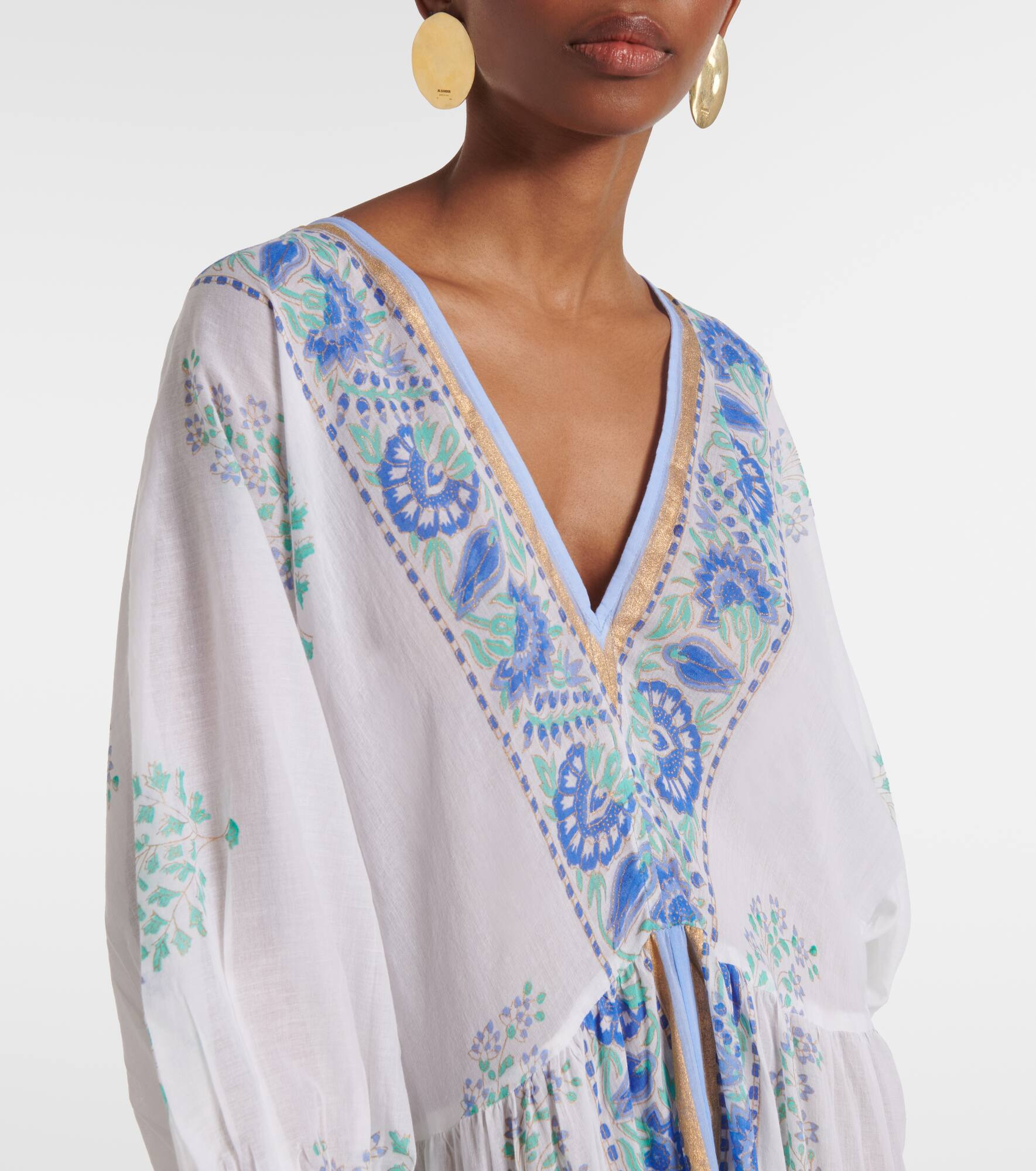 Paisley cotton maxi dress - 4