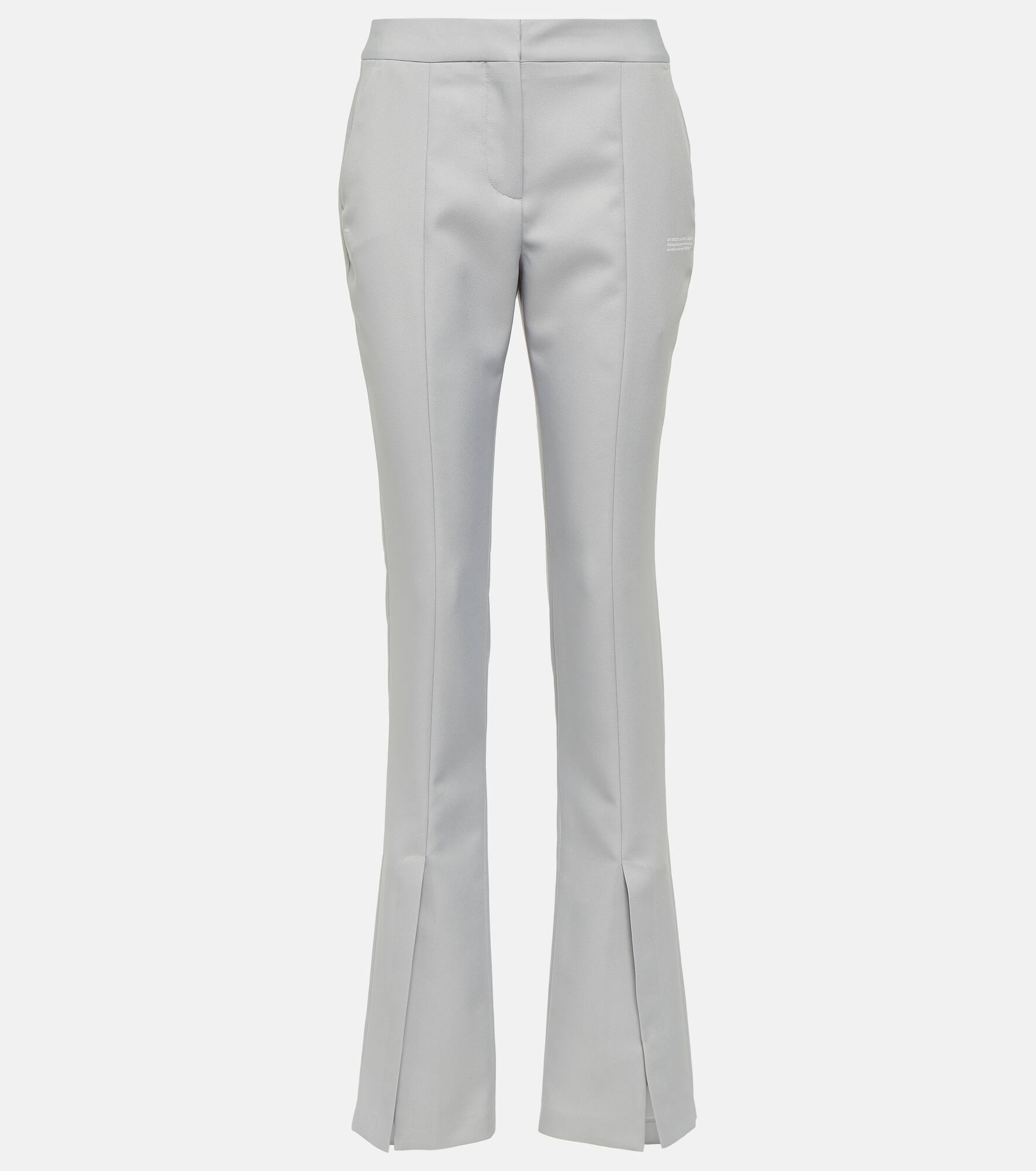 Mid-rise technical flared pants - 1