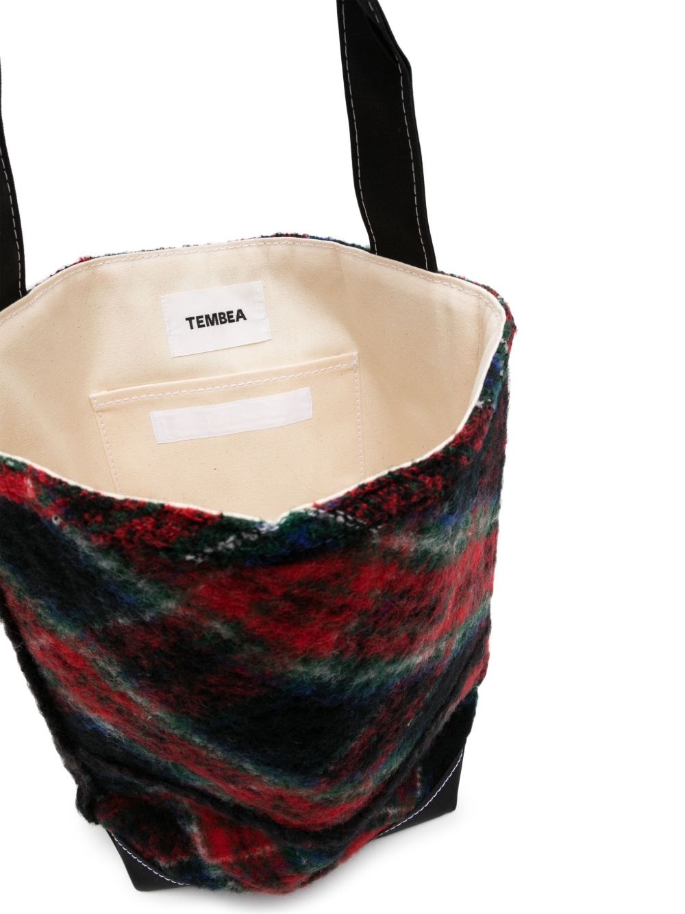 x Tembea checked cotton tote bag - 5
