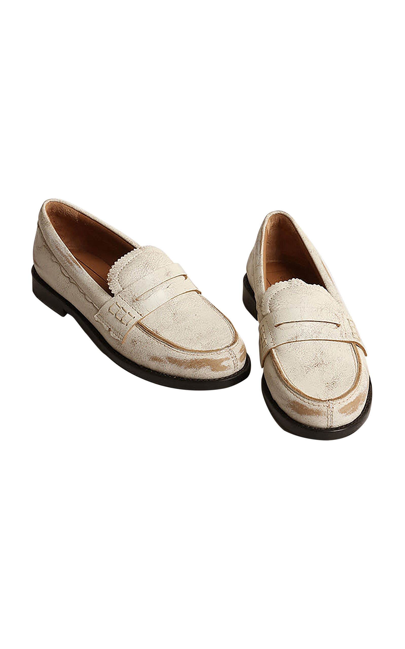 Jerry Leather Slippers white - 4