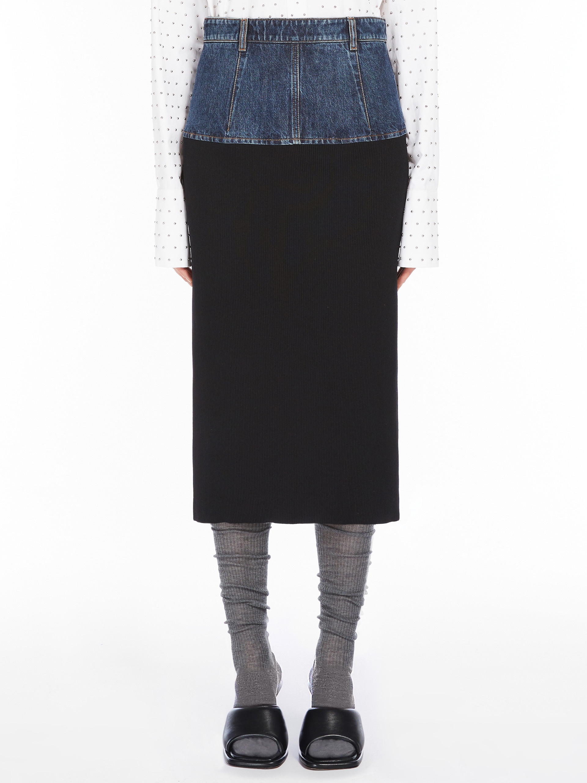EDAM Slim-fit denim skirt - 3