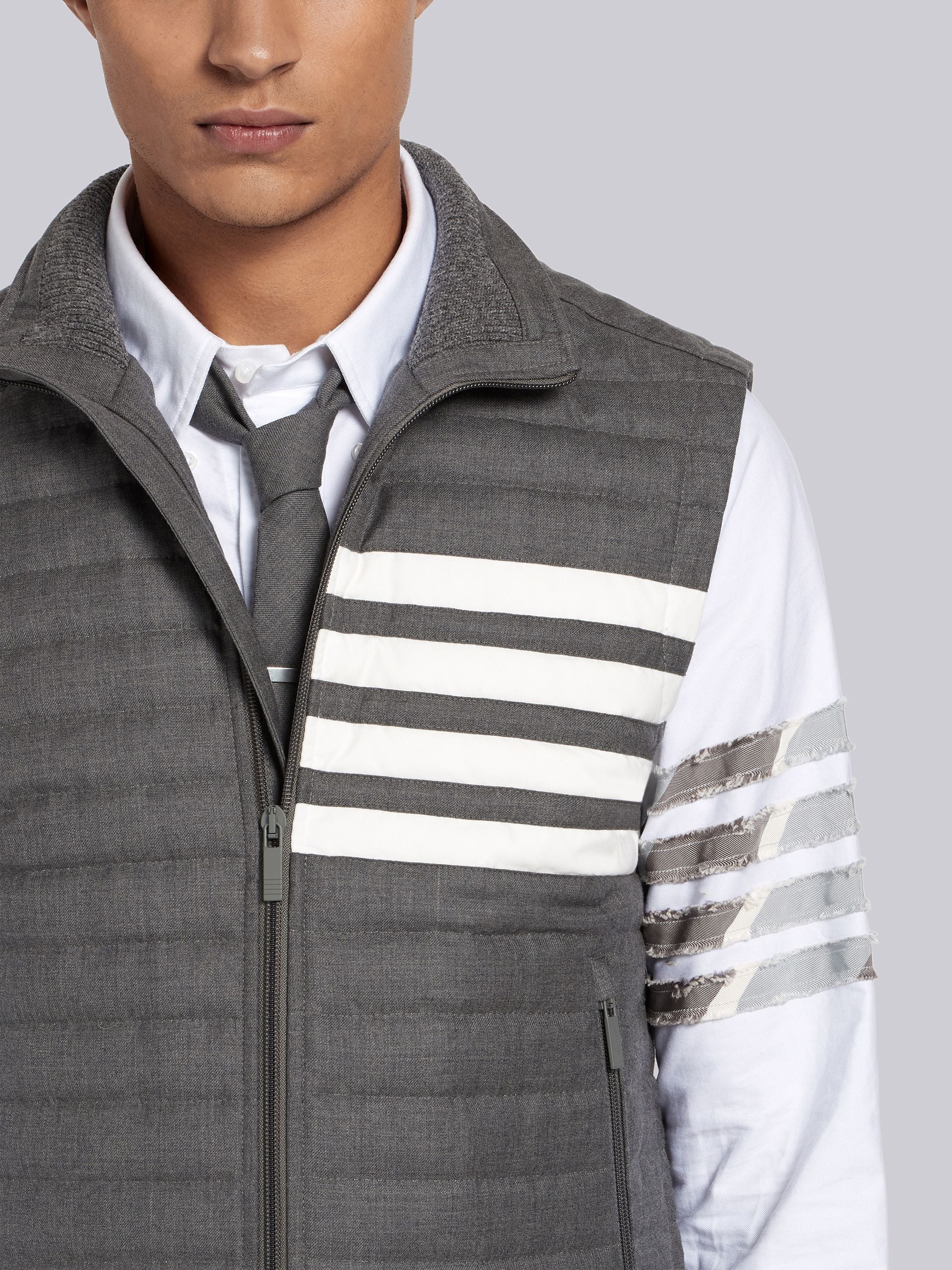 4-bar Down Quilted Vest - 5