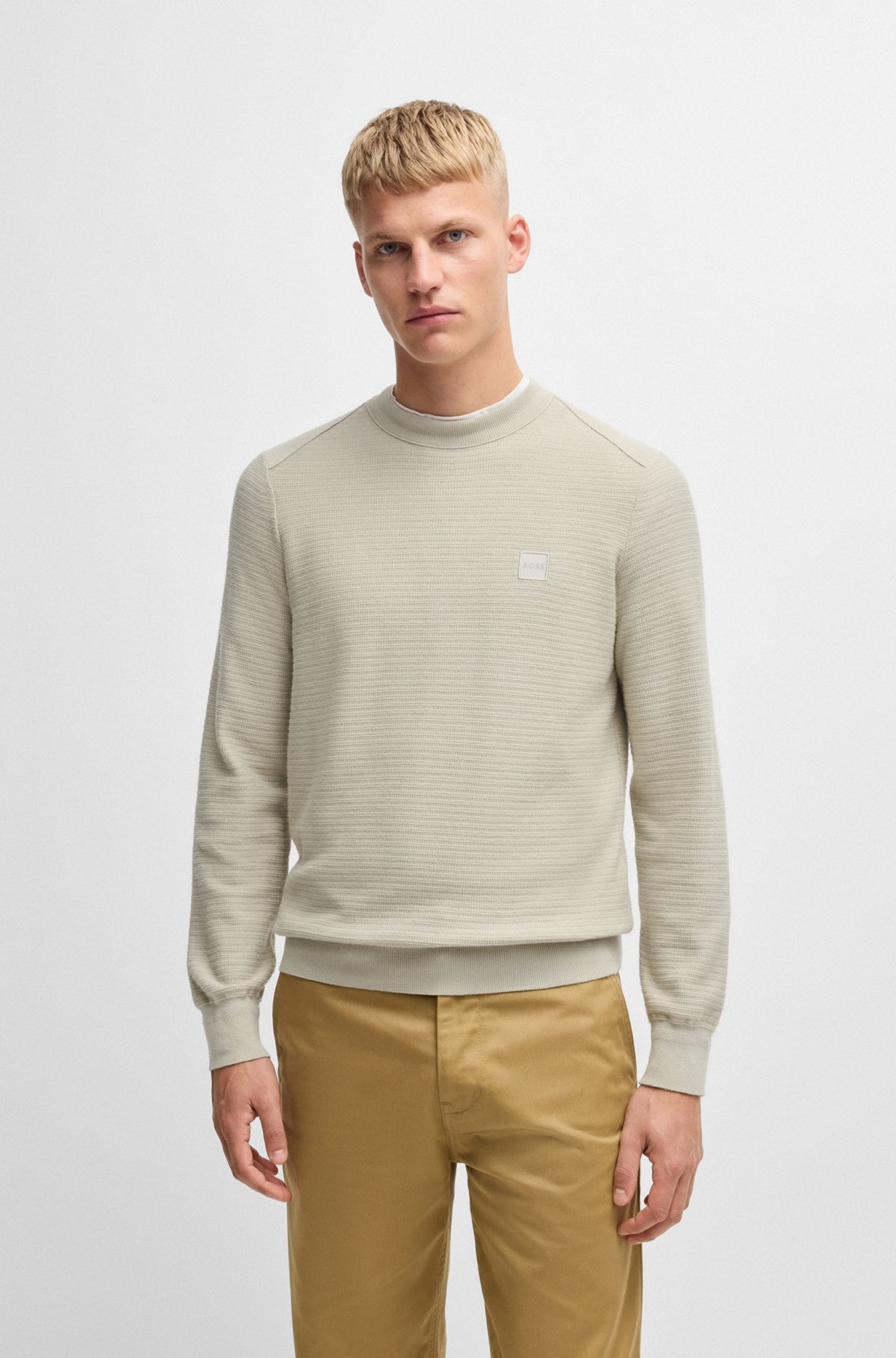 REGULAR-FIT SWEATER IN COTTON AND CASHMERE - 2