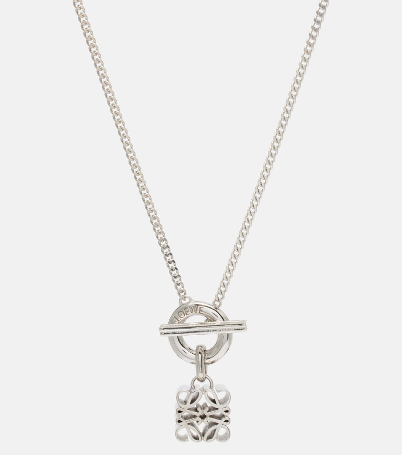 Anagram embellished sterling silver necklace 1