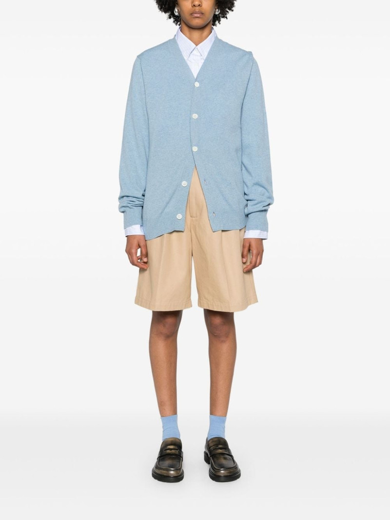 Comme des Garçons PLAY heart-patch wool cardigan outlook