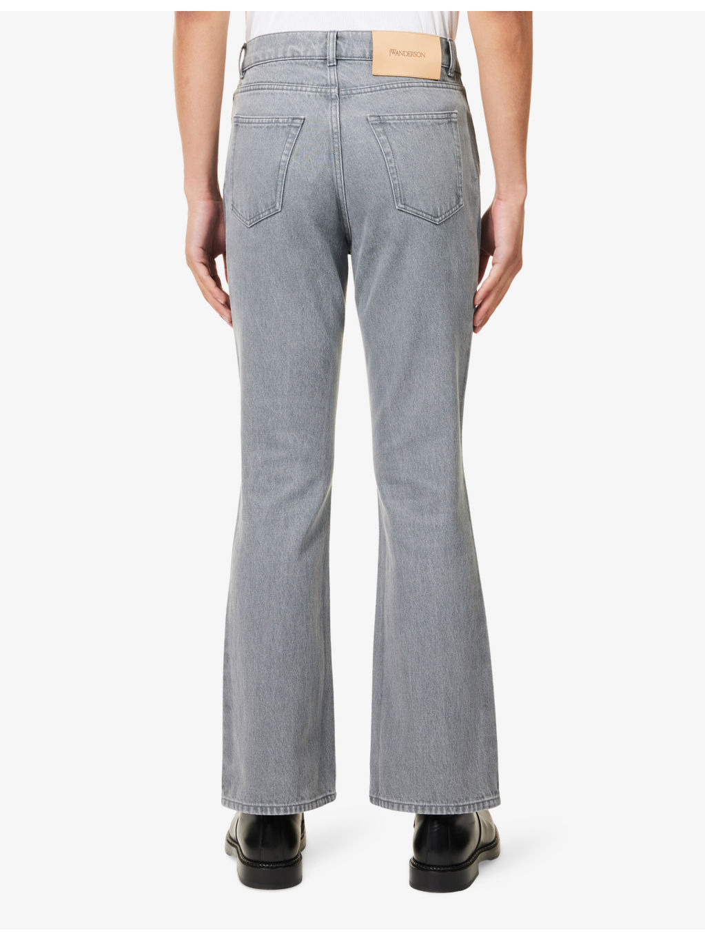 Faded-Wash Bootcut-Leg Denim Jeans - 4