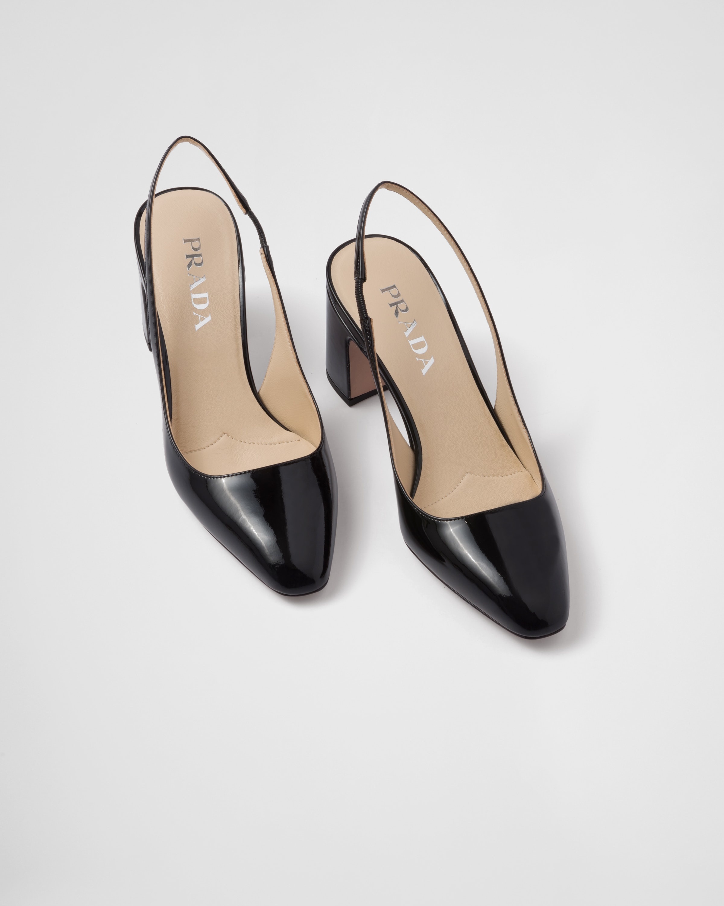 Patent-leather slingback pumps - 4