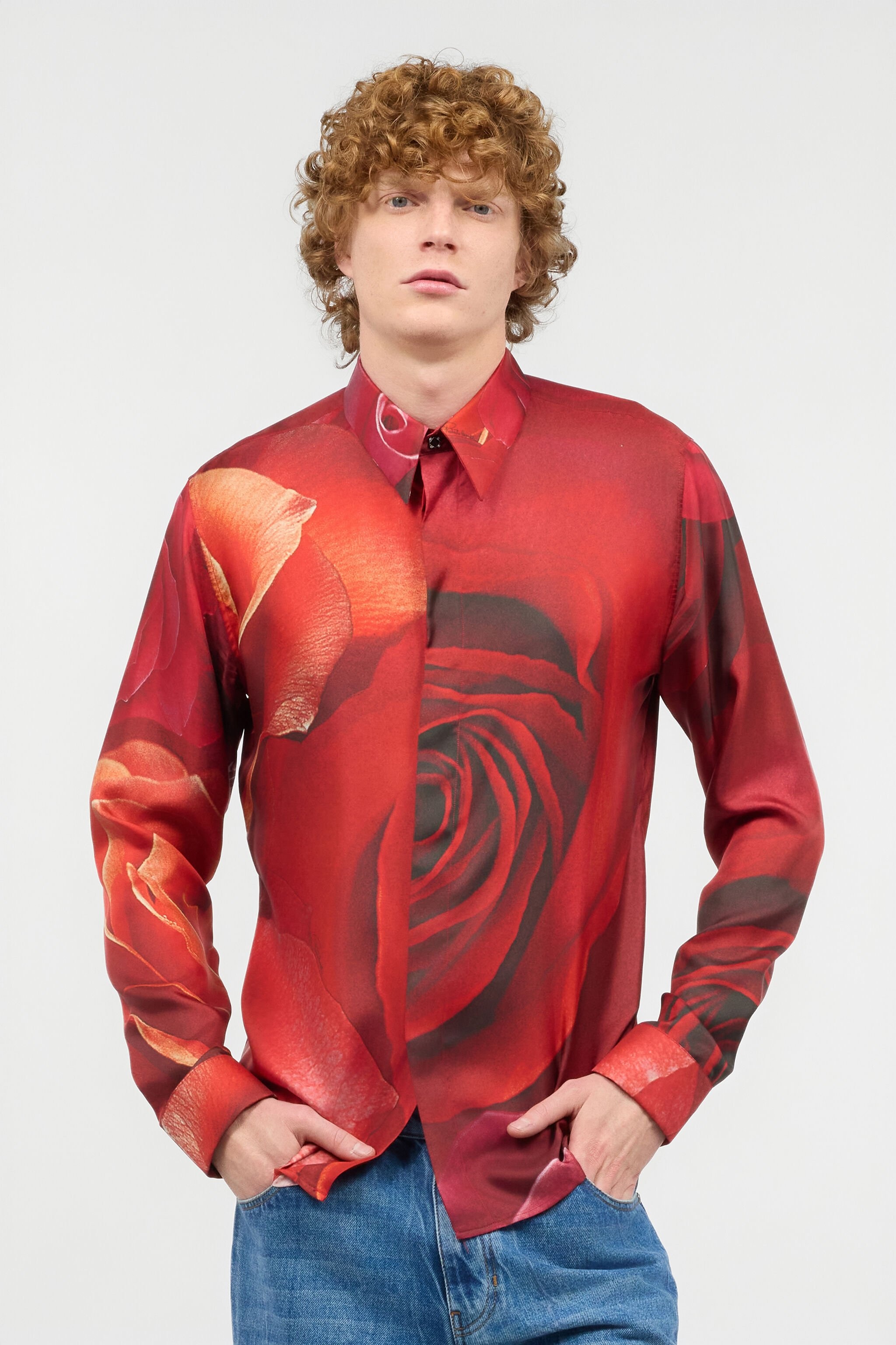 Shirt With Garden Rose Print - 3