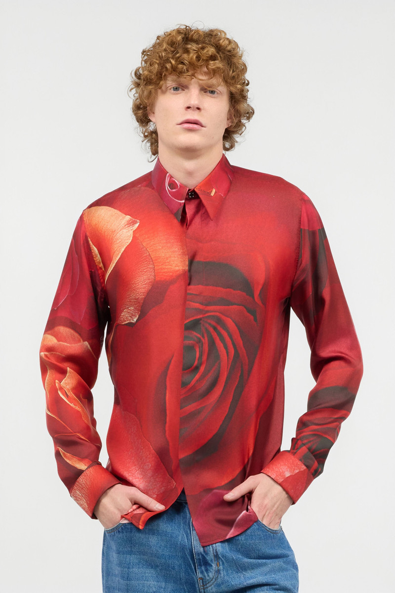 Shirt With Garden Rose Print 3