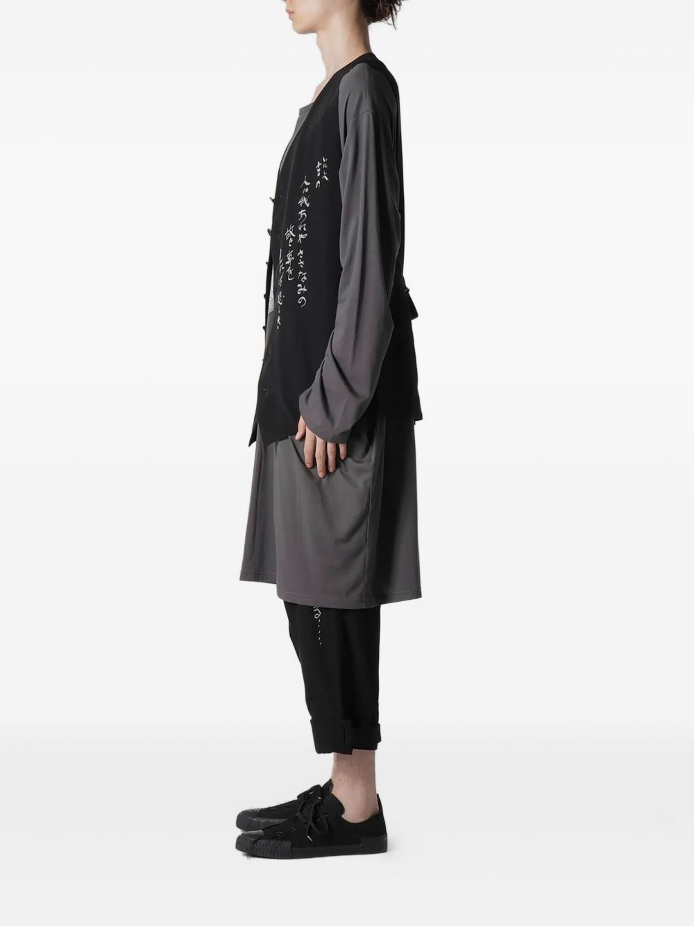button-up text gilet - 4