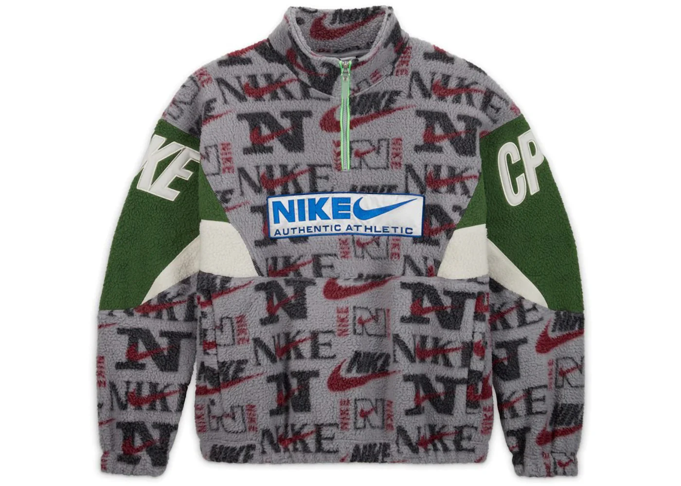 Nike x Cactus Plant Flea Market 1/4 Zip Top Jacket Grey Purple Green - 1