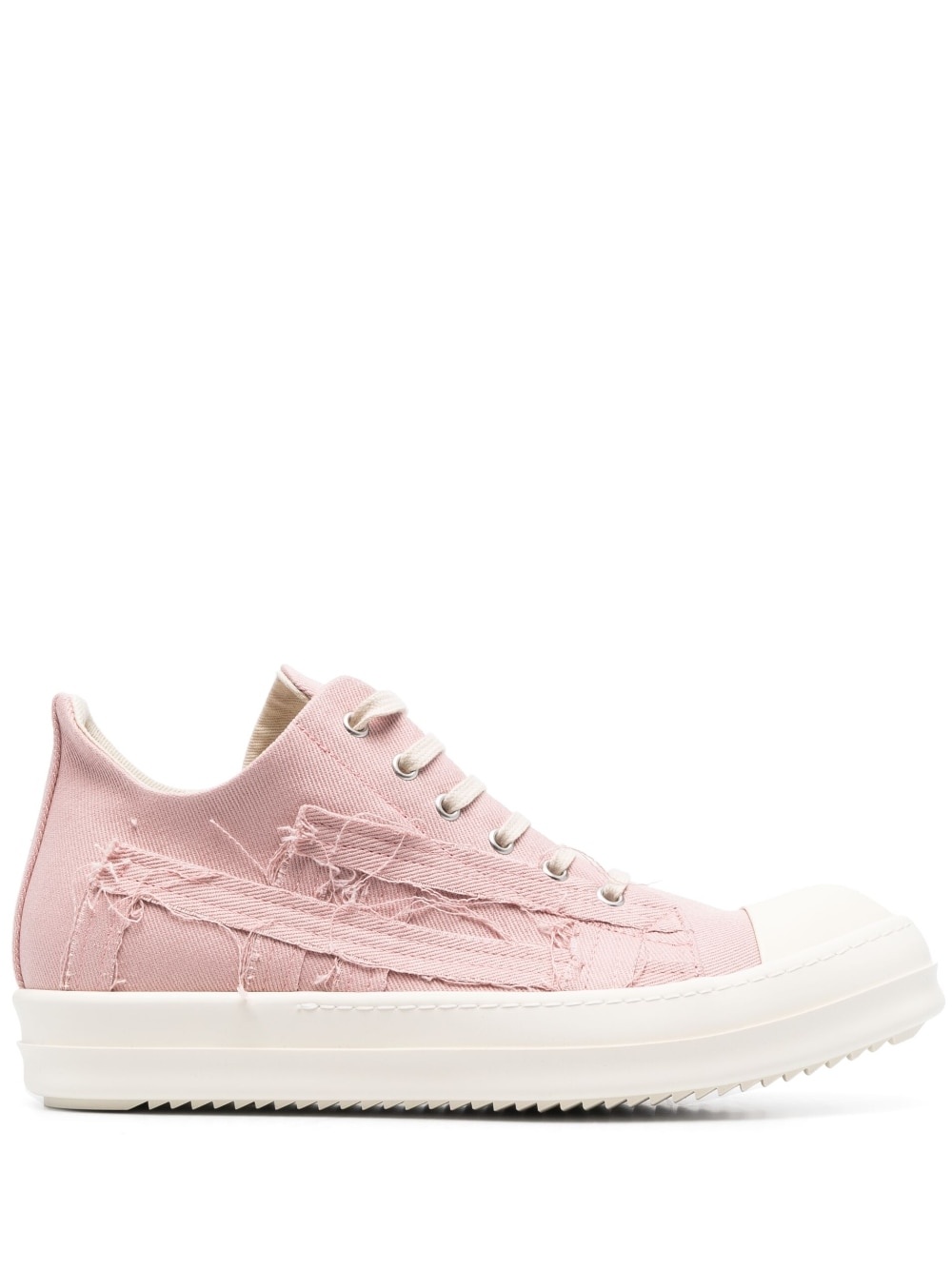 Slashed distressed-effect low-top sneakers - 1