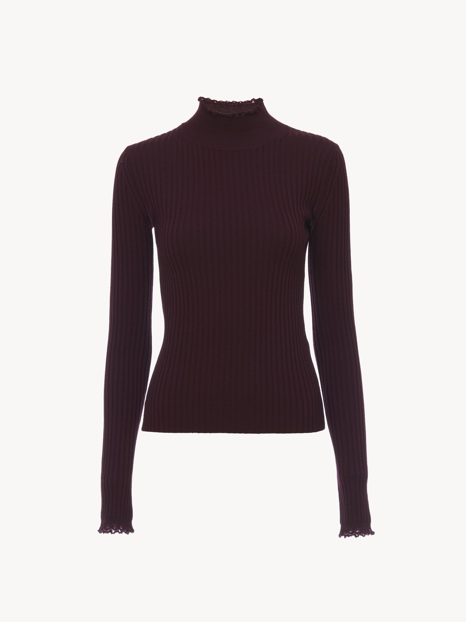 FITTED HIGH-NECK SWEATER - 3