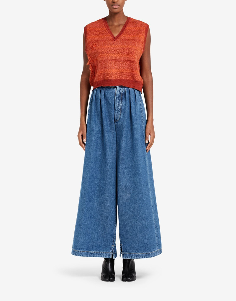 Maison Margiela Wide-leg denim trousers outlook