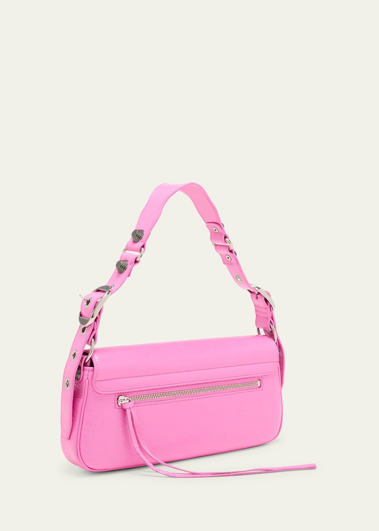 Le Cagole Sling Small Varnished Leather Shoulder Bag - 3