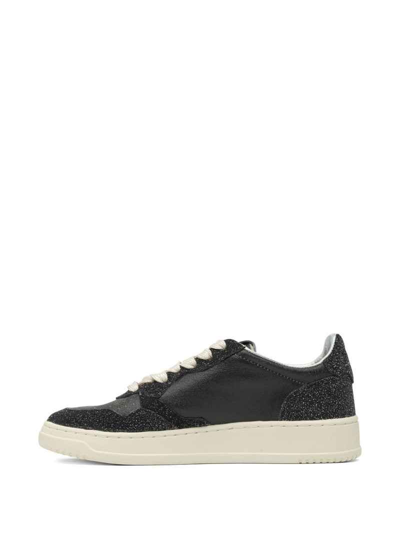 Medalist glitter-detail leather sneakers 3