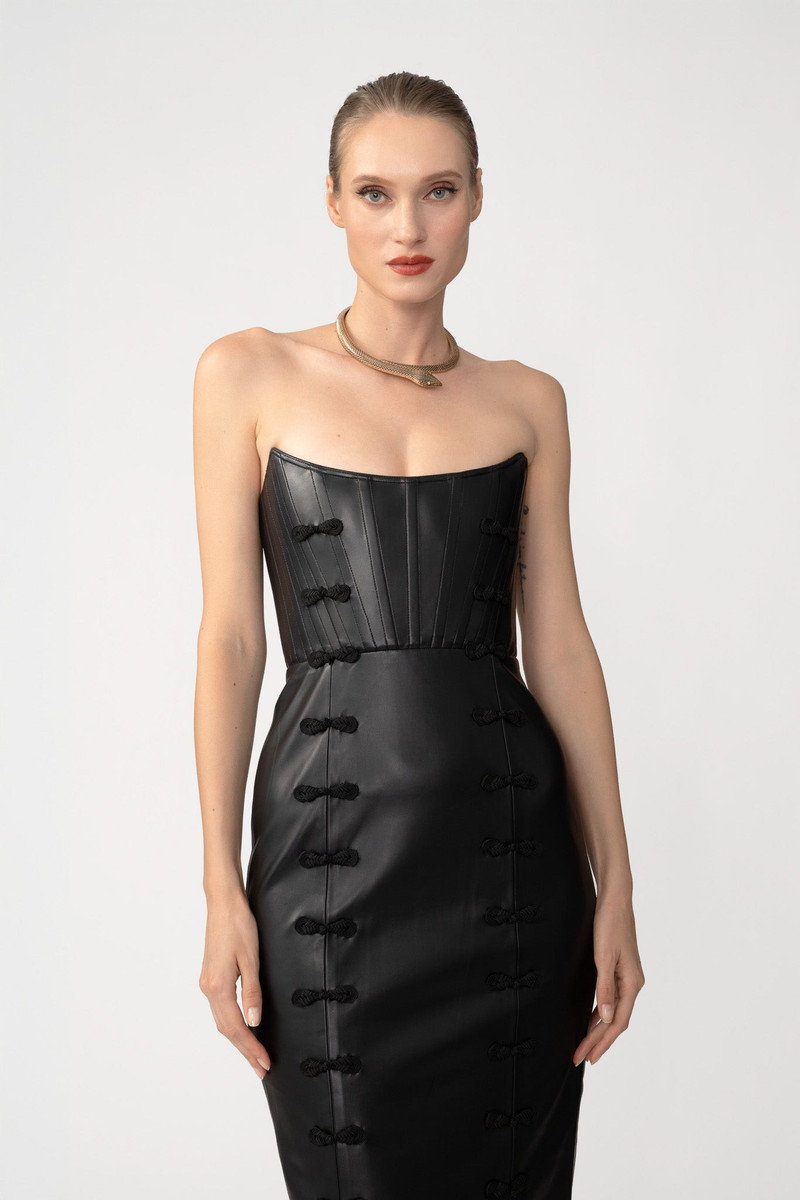 JUNO STRAPLESS MIDI DRESS 2