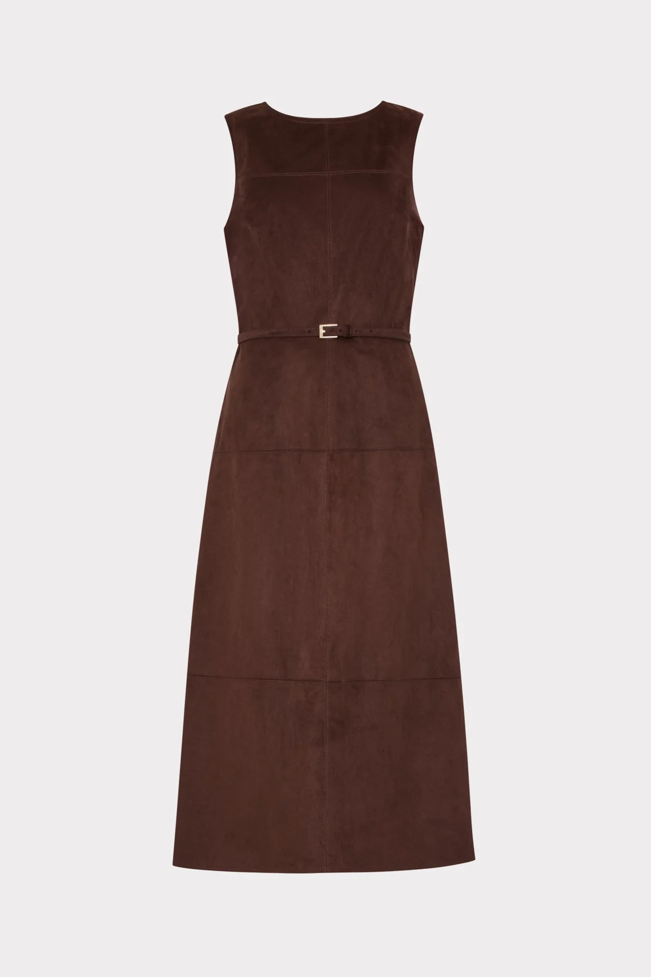 Frankie Suede Belted Midi Dress - 1