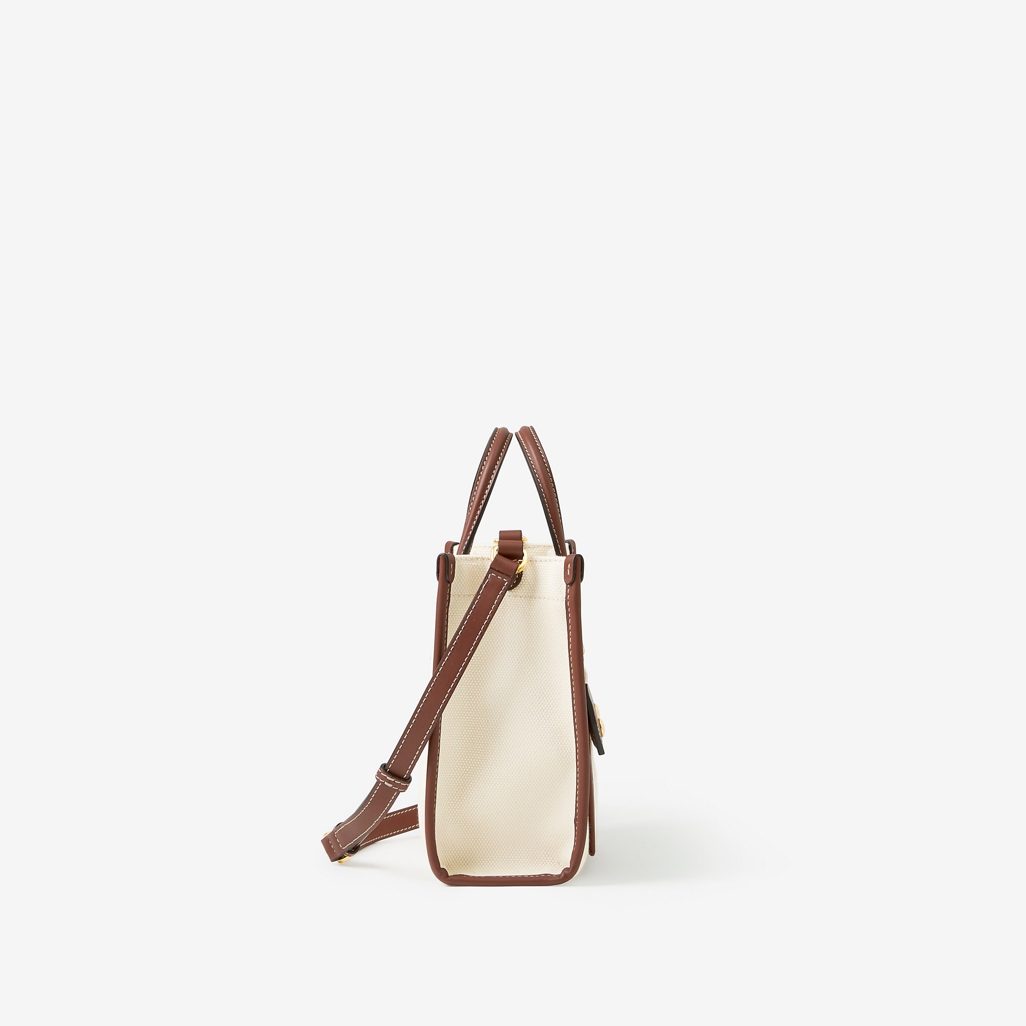 Mini Two-tone Canvas and Leather Freya Tote - 4