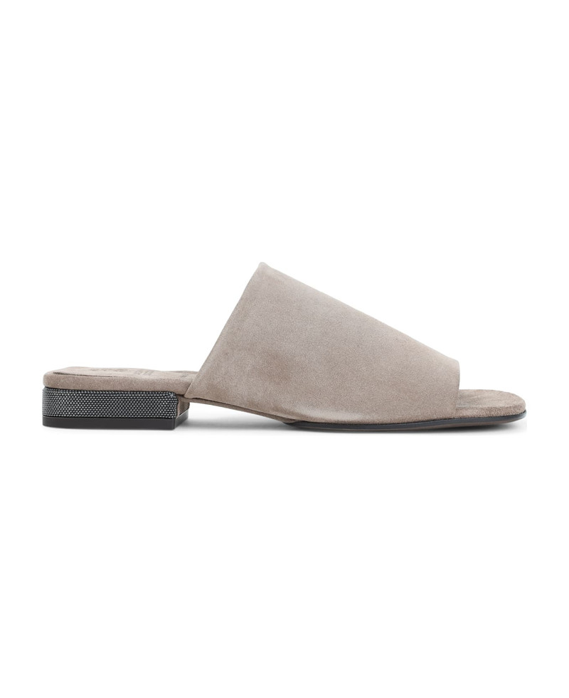 Brunello Cucinelli Suede Flat Sandals outlook