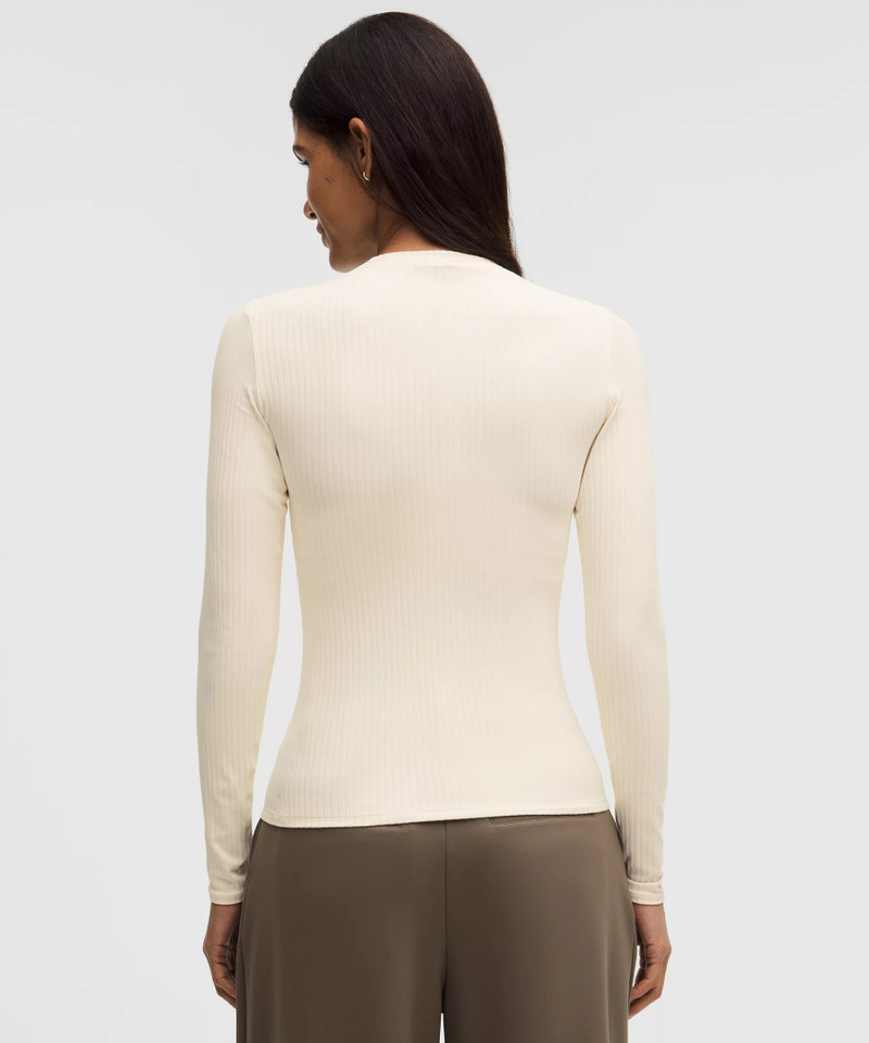 Wundermost Ultra-Soft Ribbed Nulu Crewneck Long-Sleeve Shirt 3