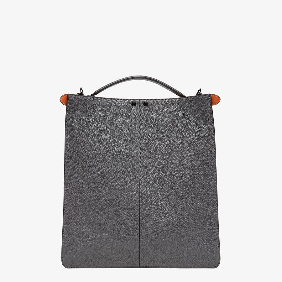 Gray leather bag - 5