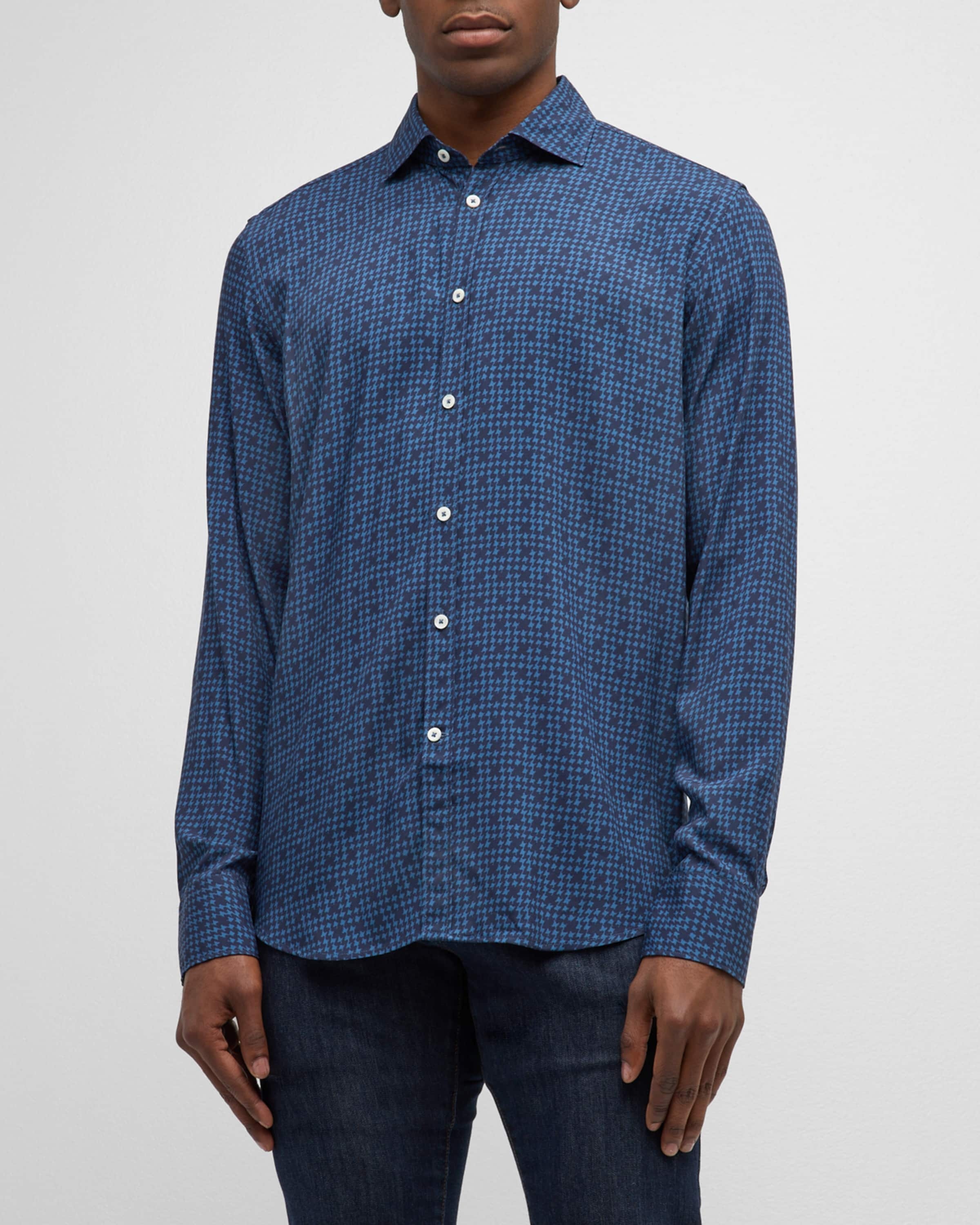 Men's Check-Printed Sport Shirt - 2