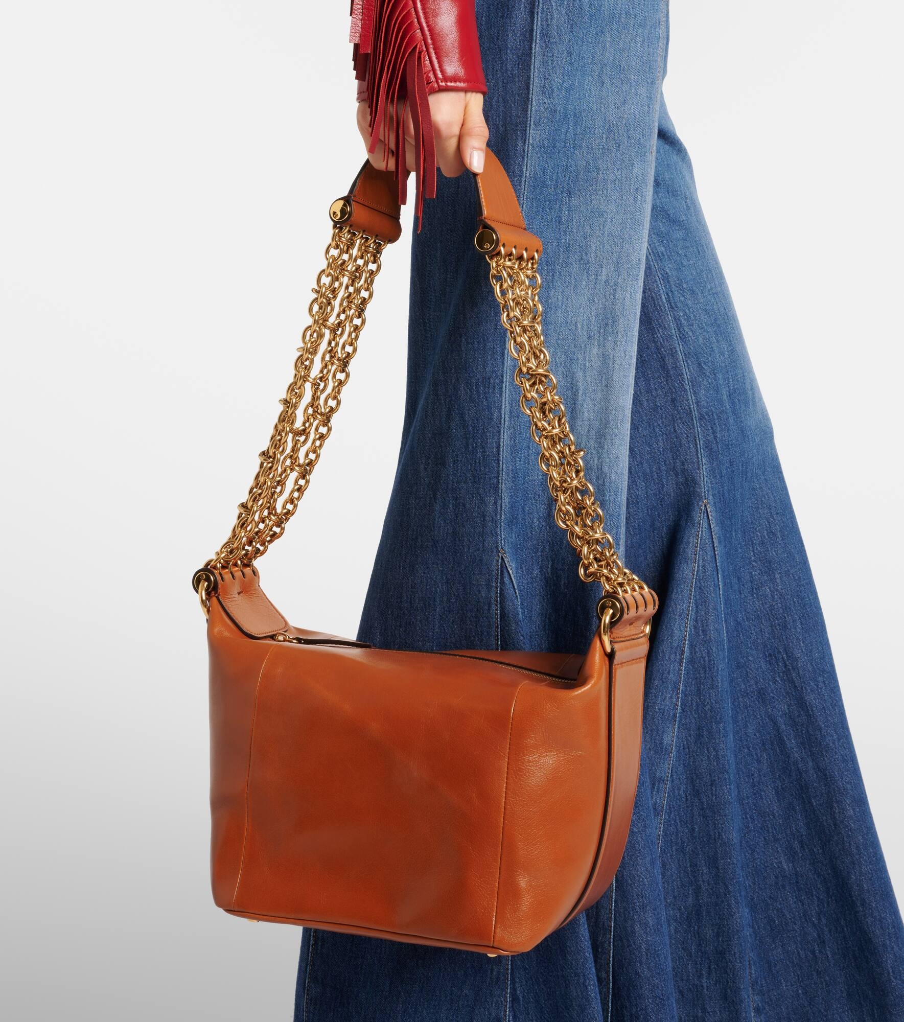 Camera Chain leather shoulder bag - 2