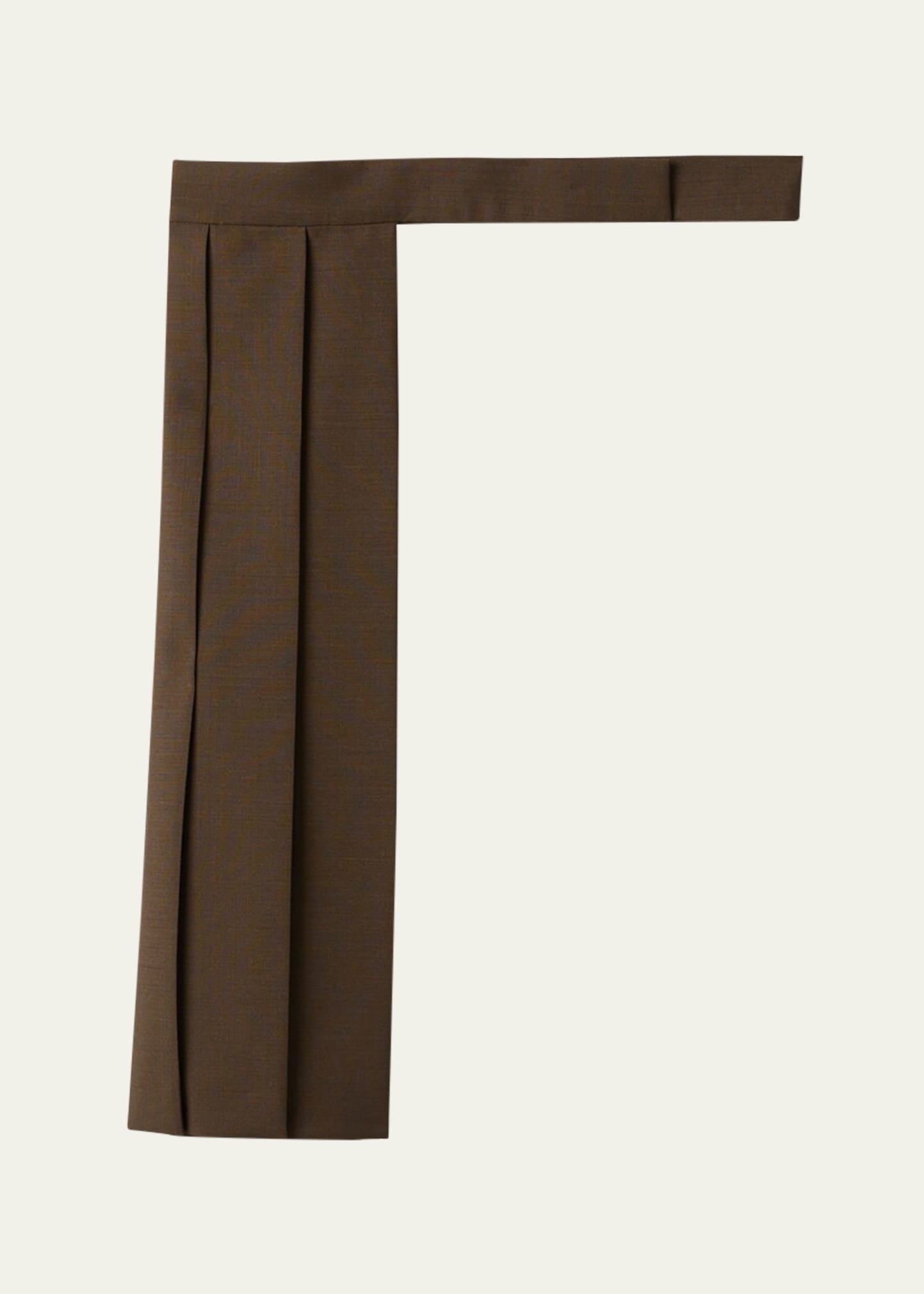 Knee Length Pleated Skirt Layer With Buckle - 1