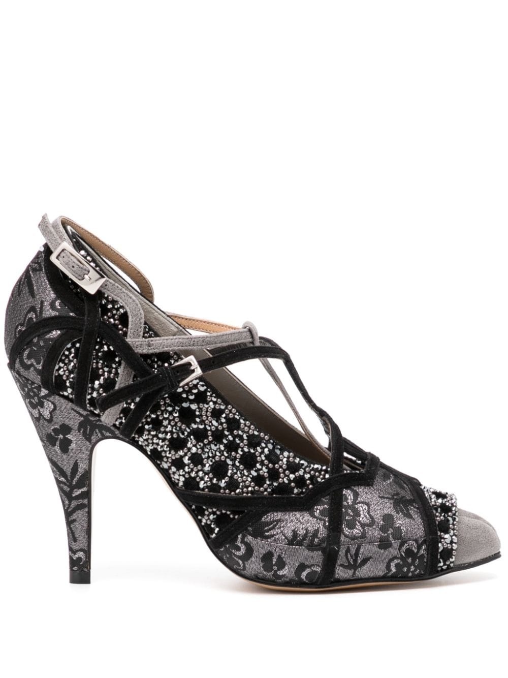 Tabi Monster Velvet 70mm embellished pumps - 1