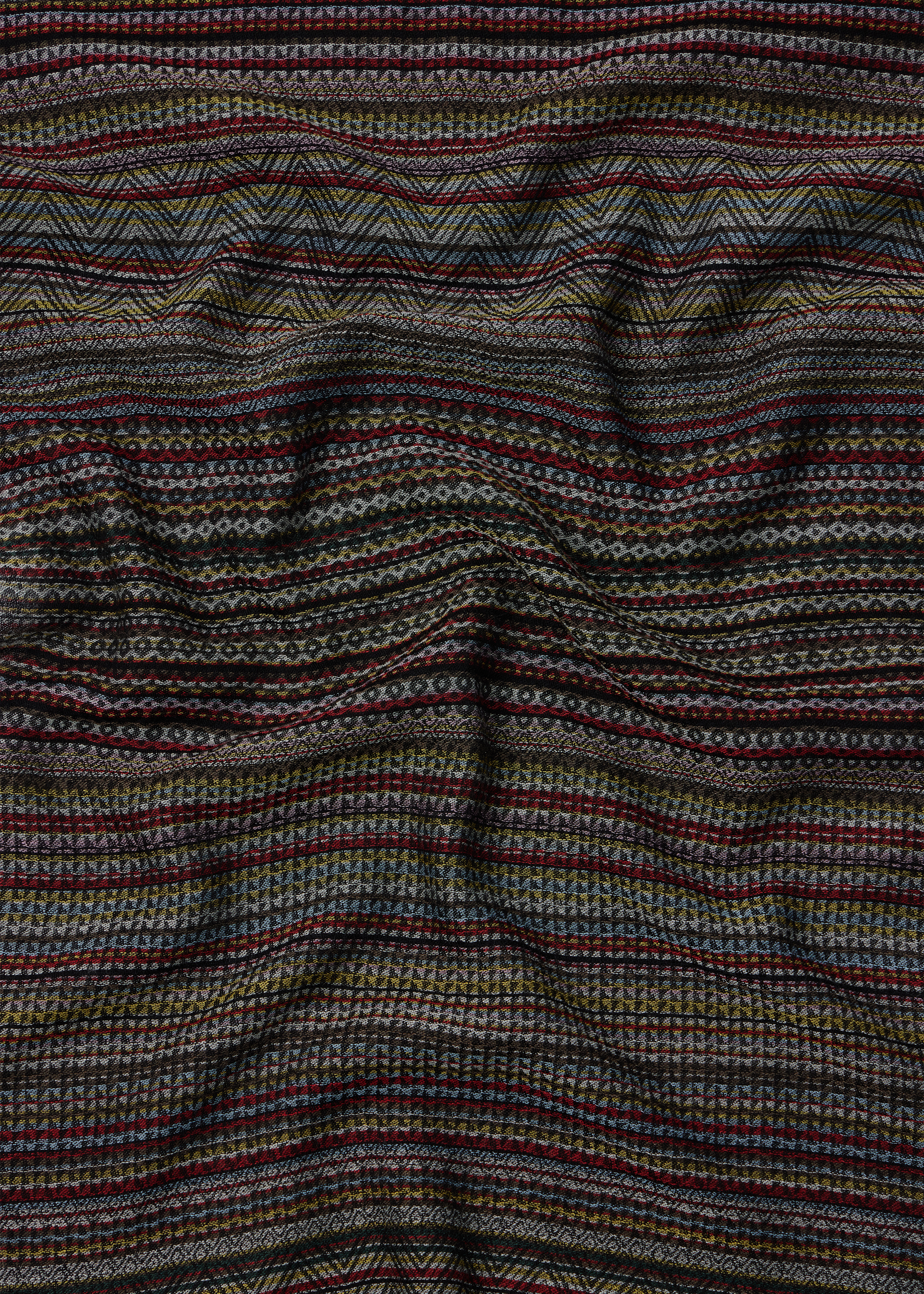 'Signature Stripe' Geo Wool-Silk Scarf - 4