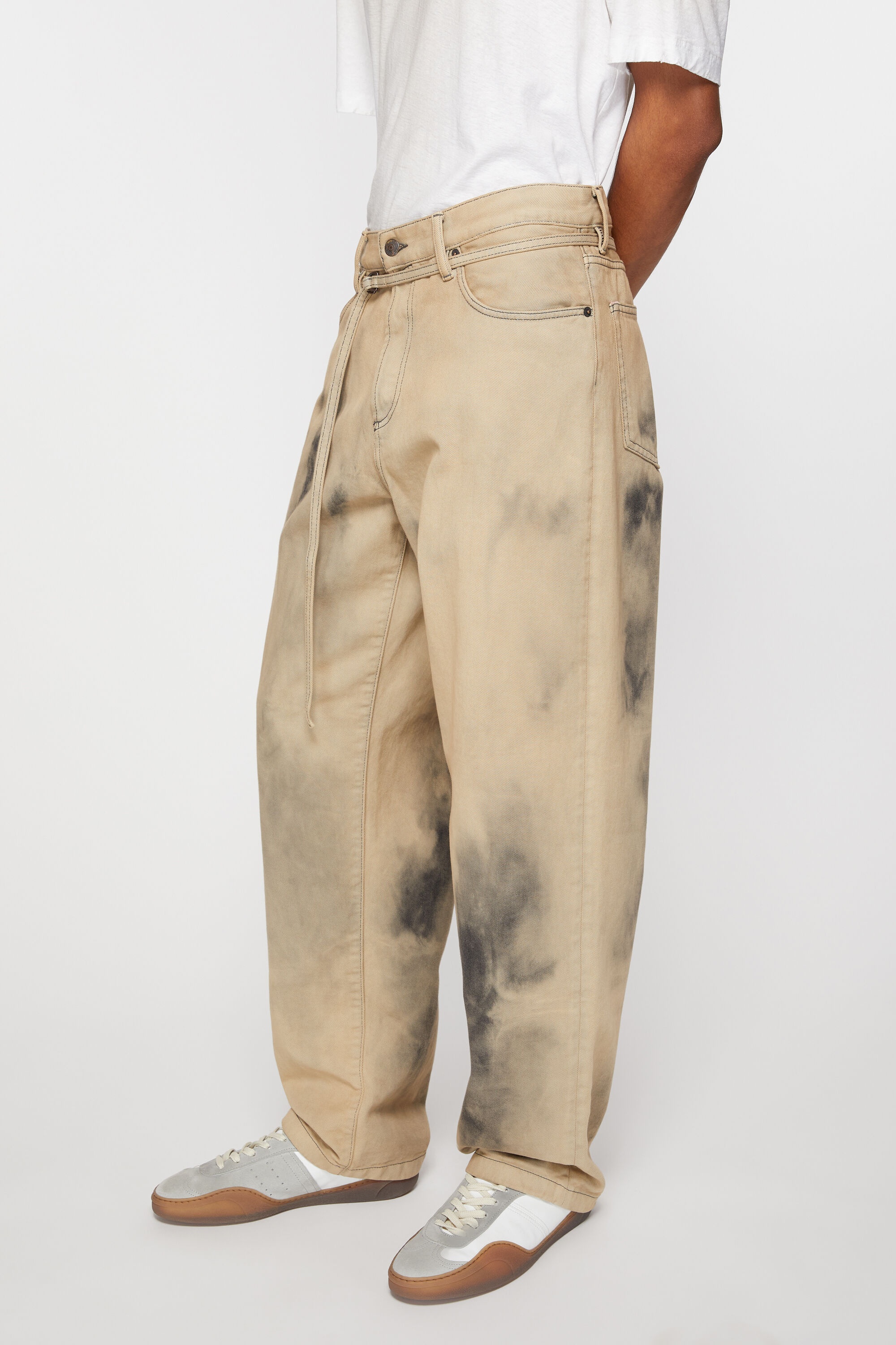 Loose fit jeans - 1991 Toj - Beige/black - 3