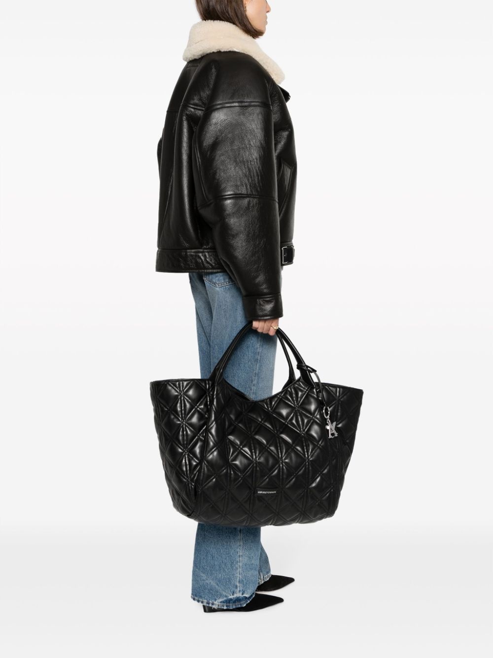 oversized quilted tote bag - 2