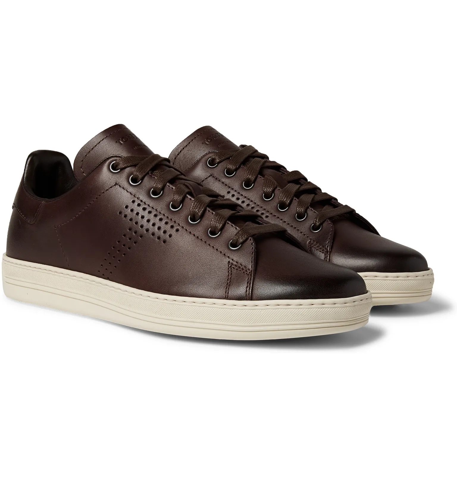 Warwick Burnished-Leather Sneakers - 2