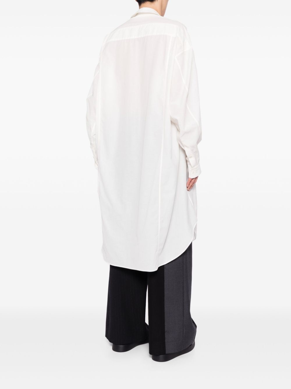 drop-shoulder poplin shirt - 4