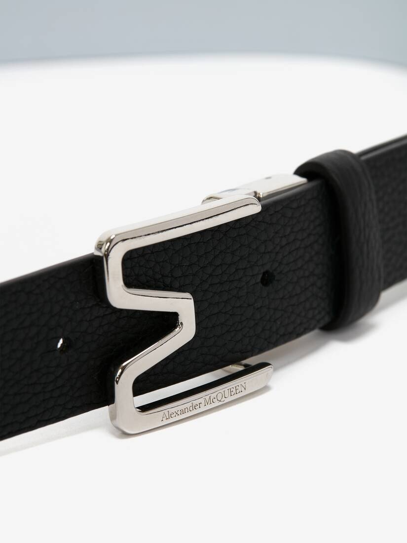 Men's Reversible M Belt in Black/spring Blue - 3