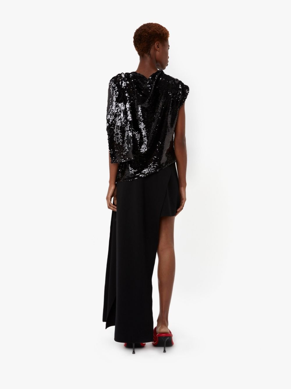 ASYMMETRIC SEQUIN DRESS - 4