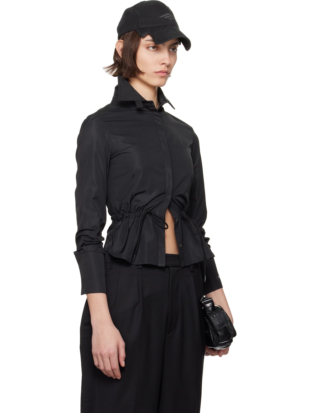 Black Shoelace Shirt - 2