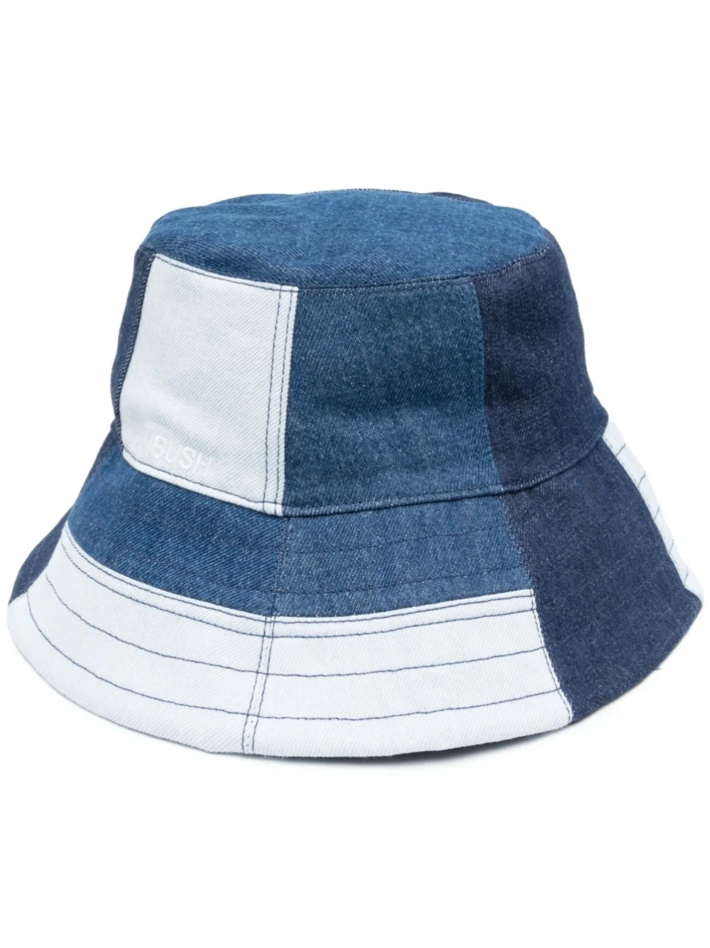 denim-patchwork bucket hat - 1