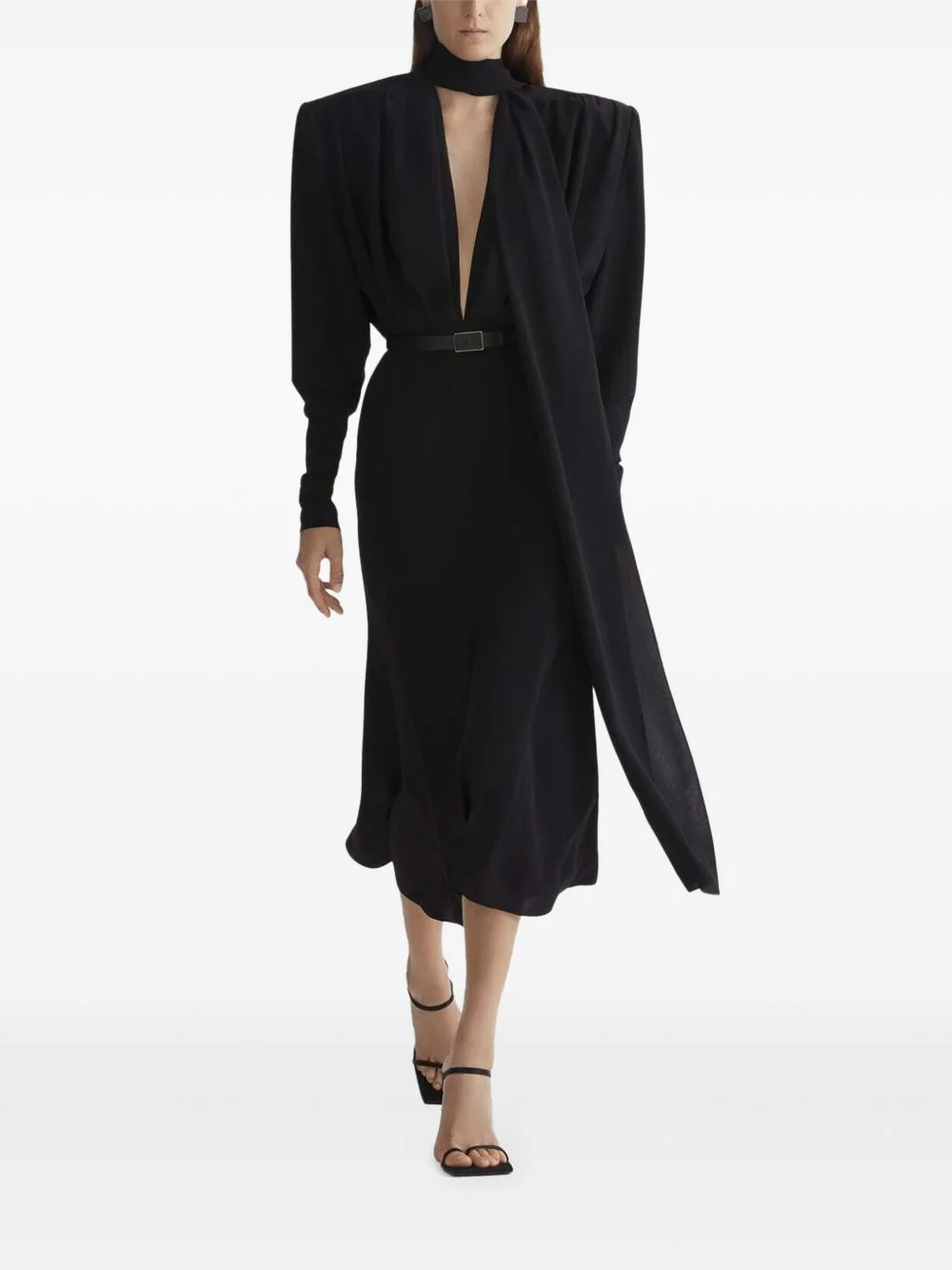 black scarf dress - 1