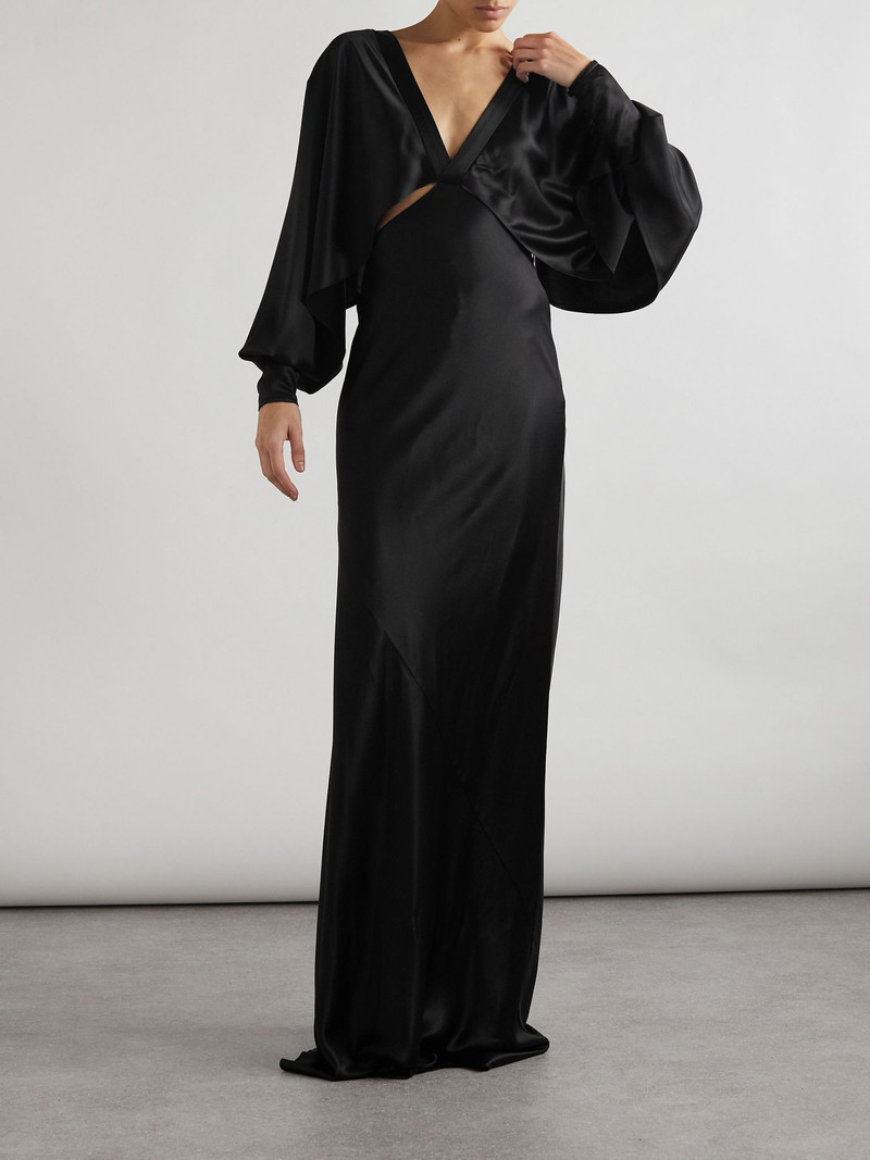 SAINT LAURENT Silk-satin gown Black outlook