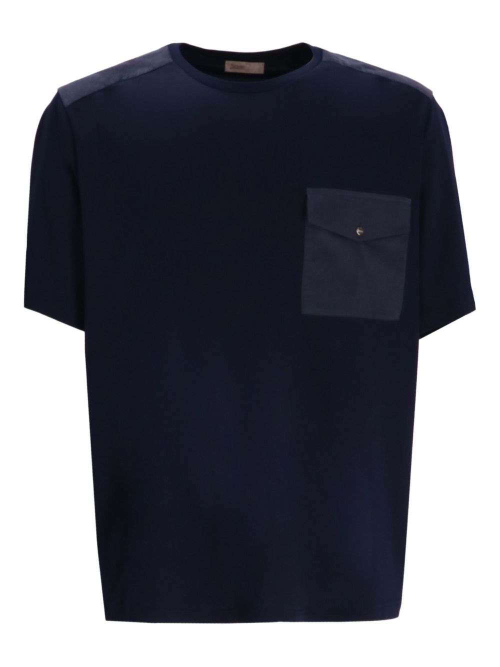pocket-detail cotton T-shirt - 1