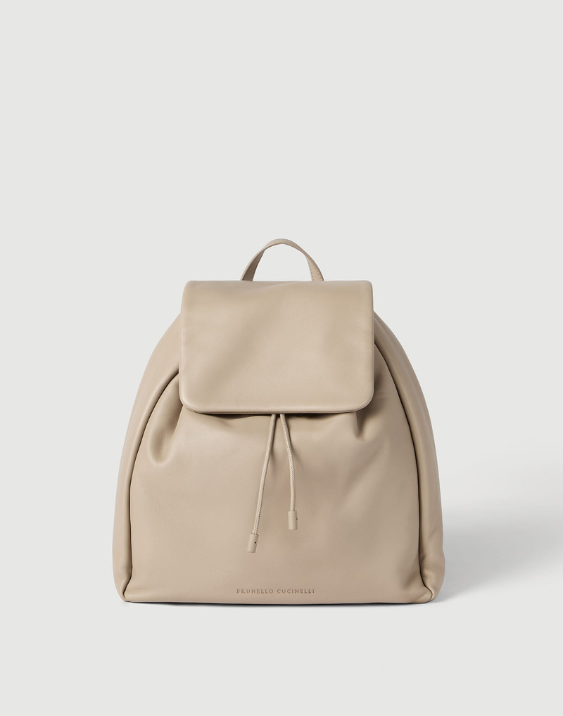 Mellow city backpack in soft leather with monili 1